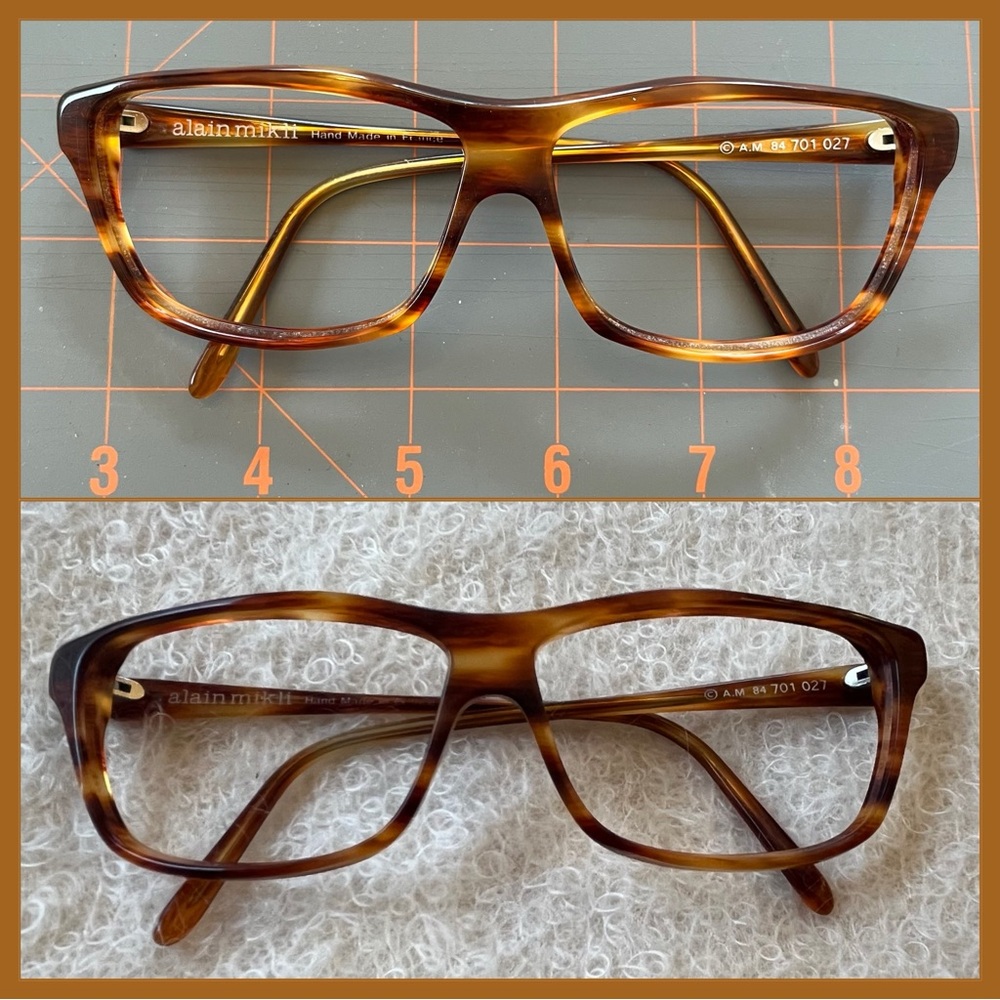 VINTAGE ALAIN MIKLI Eyeglass Frames AM 84 701 392 Tortoise Frames